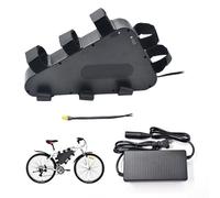 KHUKHU Batteria for bici elettrica da 36 V, 48 V, 52 V, borsa triangolare for telaio for bicicletta elettrica da 48 Volt, 28 Ah, for motore da 100-1500 W con caricabatterie USB(48V28AH with usb)