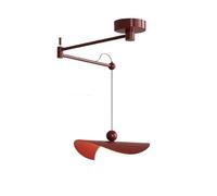 KHUKHU Lampada A Sospensione Con Braccio Oscillante Regolabile Lampada A Sospensione Industriale Cablata Lampada A Sospensione Moderna Nordica A Soffitto Lampadario A Braccio Oscillante(Red)