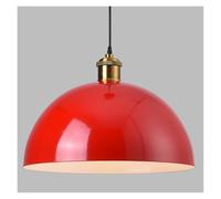 KHUKHU Lampada A Sospensione E27 Stile Industriale Lampade Decorative Creative A Risparmio Energetico Filo Sospeso Regolabile Lampada Da Soffitto Retrò Installazione A Cablaggio Rigido Luci(Red,35cm)