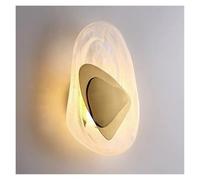 KHUKHU Lampada Da Parete Moderna In Vetro, Lampada Da Parete For Interni For Camera Da Letto, Applique A LED For Soggiorno, Corridoio, Balcone, Luce Decorativa(Gold)