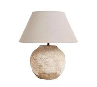 KHUKHU Lampada Da Scrivania In Tessuto Ceramico Classico Vintage Con Luce