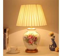 KHUKHU Lampada Da Tavolo In Ceramica Moderna Con Fiori E Uccelli Lampada