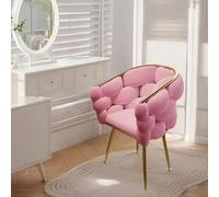 KHUKHU Piccola poltrona decorativa for soggiorno, grazioso mobiletto da toeletta con schienale for la stanza del trucco, imbottita a forma di conchiglia for ufficio, moderno(Pink)