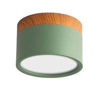 KHUKHU Plafoniera A LED Da Incasso A Soffitto Colore Macaron Piccola Lampada Da Soffitto Faretto Luce Tricolore Semplicità A Risparmio Energetico Plafoniera Rotonda Utilizzata for Soggiorno(Green)