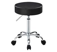 KHUKHU Sedia girevole regolabile in altezza for massaggi, cliniche mediche, tatuaggi, spa, saloni, sgabello con ruote(D)