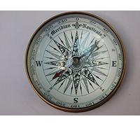 KHUMYAYAD Bussola in ottone anticata da 7,6 cm, realizzata a mano, completamente funzionale