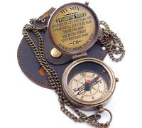 KHUMYAYAD - Bussola in ottone con scritta ispiratrice per figlio, regali religiosi cristiani, uomini e donne, regalo di laurea