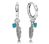 KhuWan Orecchini in Argento Sterling 925 con Cuore Estivo e Conchiglia con Cristallo per Gioielli da Sposa da Donna