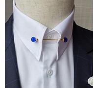 KhuWan Spilla per Colletto alla Moda Camicia da Uomo alla Moda Rotonda sfaccettata Colletto a Sfera con Foro per Sfere di Cristallo Spille Accessori per Affari Il Regalo può svitare