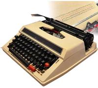 KHYTEBV Macchina da Scrivere Manuale Classica Vecchio Stile - Portatile e Facile da Usare - Include Set di Nastri - Macchina da Scrivere