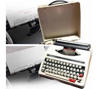 KHYTEBV Macchina da Scrivere Manuale Portatile Tradizionale Vecchio Stile, Macchina da Scrivere Completamente in Metallo, Macchine da Scrivere retrò, per Appunti o Lettere o W Creativo