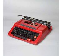 KHYTEBV Macchina da Scrivere Vintage Ideale per scrittori avventurosi nella Giungla, Manuale retrò in Rosso Nero con Tastiera Inglese, Perfetta per Scrivere romanzi A