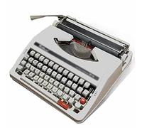 KHYTEBV Macchina da Scrivere Vintage - Macchina da Scrivere Manuale retrò Vecchio Stile, Macchina da Scrivere Portatile Tradizionale in Bianco o Nero per Una Scrittura nostalgica