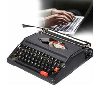 KHYTEBV Macchina da Scrivere Vintage Perfetta per Scrivere romanzi Ovunque, Macchina da Scrivere Manuale retrò con Tastiera Nera Rossa e Tastiera Inglese, Ideale per l'Avvento