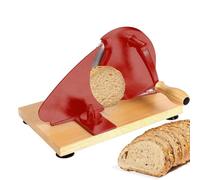 KHZKHC Affettatrice Manuale per Pane a Manovella, Affettatrice Rotante, con Lama in Acciaio Inox, Spessore Regolabile, Base a Ventosa Stabile, per Panetterie, Bar, Cucine Domestiche, Ristoranti