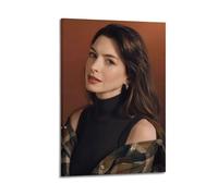 KHZTTREXT Poster con famosa attrice Anne Hathaway, poster estetico per stanza, decorazione artistica da parete per camera da letto, 50 x 75 cm, con cornice