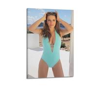 KHZTTREXT Poster decorativo da parete con famosa attrice Elizabeth Hurley, decorazione moderna per camera da letto, 50 x 75 cm
