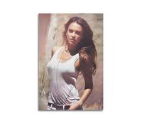 KHZTTREXT Poster decorativo da parete con famosa attrice hollywoodiana Jessica Alba, decorazione moderna per camera da letto, 50 x 75 cm