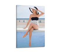 KHZTTREXT Poster decorativo da parete con famosa attrice Margot Elise Robbie, decorazione moderna per la camera da letto, 30 x 45 cm