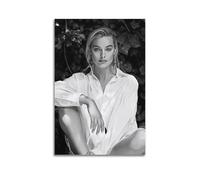 KHZTTREXT Poster decorativo da parete con famosa attrice Margot Elise Robbie, decorazione moderna per camera da letto, 20 x 30 cm