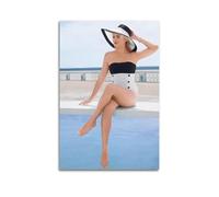 KHZTTREXT Poster decorativo da parete con famosa attrice Margot Elise Robbie, decorazione moderna per camera da letto, 20 x 30 cm