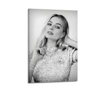 KHZTTREXT Poster decorativo da parete con famosa attrice Margot Elise Robbie, decorazione moderna per camera da letto, 40 x 60 cm