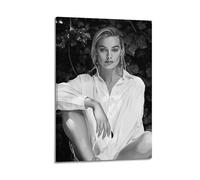 KHZTTREXT Poster decorativo da parete con famosa attrice Margot Elise Robbie, decorazione moderna per camera da letto, 40 x 60 cm