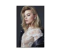 KHZTTREXT Poster decorativo da parete con famosa attrice Margot Elise Robbie, decorazione moderna per camera da letto, 20 x 30 cm