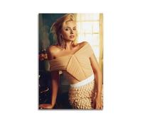 KHZTTREXT Poster decorativo da parete con famosa attrice Margot Elise Robbie, decorazione moderna per camera da letto, 20 x 30 cm
