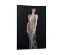 KHZTTREXT Poster decorativo da parete su tela con famosa attrice Dakota Johnson, decorazione moderna per camera da letto, 50 x 75 cm