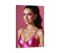 KHZTTREXT Poster decorativo da parete su tela con famosa attrice Margaret Qualley, decorazione moderna per camera da letto, 50 x 75 cm