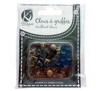 KI Sign Fashion Nailhead Artigli Rotondo Diametro 6 mm 80 Pezzi. Bronzo Antico