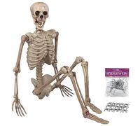 KI Store Busy Bee Scheletro di Halloween a grandezza Naturale 165 cm Grandi Decorazioni di Scheletro di Halloween da Cortile Giardino Portico Porta Decorazione Forniture per Feste