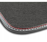 KI29-2 1pz Tappetino Velluto Premium Pelle Rosso&Bianco per Kia Rio IV 2016-2023