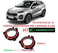 KIA SPORTAGE QL 16- COPPIA ADATTATORI PER LAMPADE ANABBAGLIANTI A LED H7 ERMK18