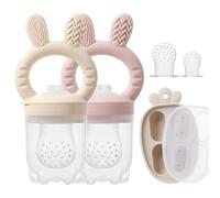 KIAANS Ciuccio per Frutta Neonati Masticatore in Silicone Senza BPA Distributore di Frutta Giocattolo Dentale e Accessorio Alimentazione Autonoma (Pink)