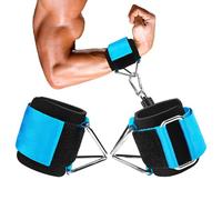 Kiadekoce Polsini da polso regolabili per macchina via cavo, cinghie imbottite in neoprene, confezione da 2 comode cinghie da polso, attrezzatura per allenamento fitness per uomini e donne, blu