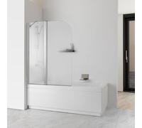 Kiamami Valentina Anta Doppia Snodabile Vasca Cristallo Trasparente Giada | Cristallo temperato 6 mm, profili alluminio cromo, 100-102,5x140 cm, guarnizione, apertura 180°