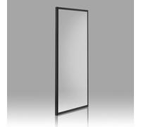 Kiamami Valentina - Anta fissa per doccia nero opaco L: 80 cm H: 190 cm con vetro trasparente temperato 6 mm | City