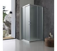 Kiamami Valentina - Box doccia angolare quadrato 90x90 cm cristallo opaco ruvido | Giada