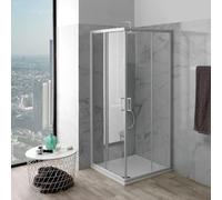 Kiamami Valentina - Box Doccia Quadrato 80X80 Con Profili Bianchi | Venere