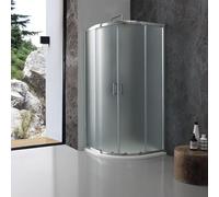 Kiamami Valentina - Box doccia semicircolare 90x90 cm cristallo da 6 mm opaco | Giada