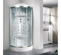 Kiamami Valentina Cabina Box Doccia semicircolare 90 cm con idromassaggio | Iride