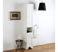 Kiamami Valentina Colonna alta 196cm con 2 ante e vano a giorno bianco decapato.