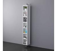 Kiamami Valentina Colonna girevole con specchio a tutta altezza e ripiani di colore bianco