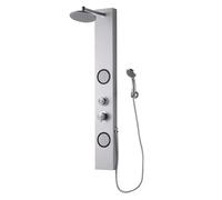 Kiamami Valentina - Colonna Pannello Per Doccia Grigio In Alluminio Con Idromassaggio