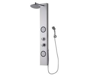 Kiamami Valentina - Colonna Pannello Per Doccia Grigio In Alluminio Con Idromassaggio