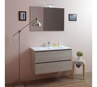 Kiamami Valentina - Composizione bagno sospesa 90cm con cassetti olmo leone | Berlin