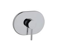 Kiamami Valentina - Gruppo Miscelatore Doccia Incasso | Design Moderno | Ottone Cromato | Placca Esterna 12,5x18cm | Attacchi Standard 1/2''