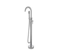 Kiamami Valentina - Gruppo Rubinetto Piantana per Vasca Freestanding a Pavimento | Design Elegante | Acciaio Inox e Ottone | Sistema Controllo Flusso | Kit Doccia Incluso